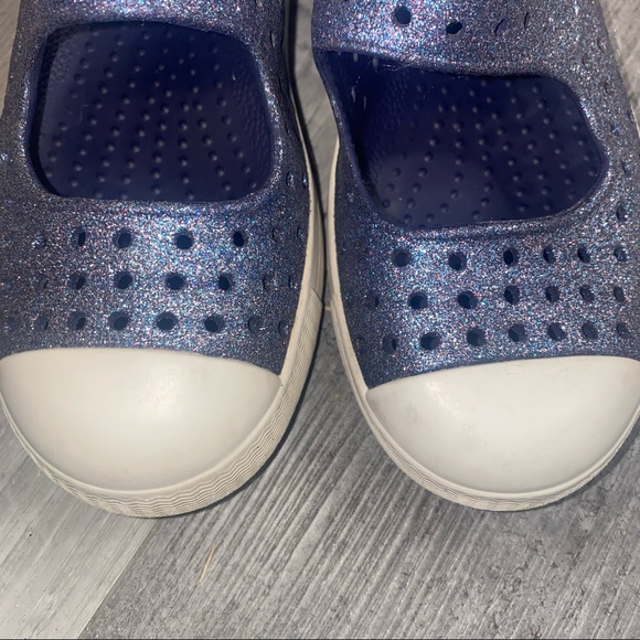 Native Juniper Glitter Mary Jane Blue Sparkly Slip on shoes size c13 - Picture 5 of 7